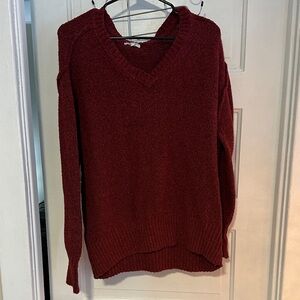 Maurices Deep Red V-Neck Sweater